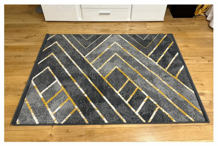 Dywan nowoczesny do salonu ARTO DEKO Szaro Żółty ALFA NEW IDEA