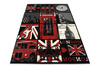 Dywan nowoczesny do salonu LONDON CITY VIEW Czarny CITY