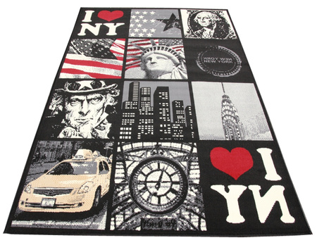 Dywan młodzieżowy NEW YORK VIEW Czarny CITY