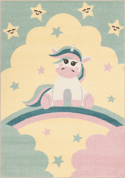 Dywan dla dzieci Agnella UNICORNO Waniliowy Żółty FUNKY TOP