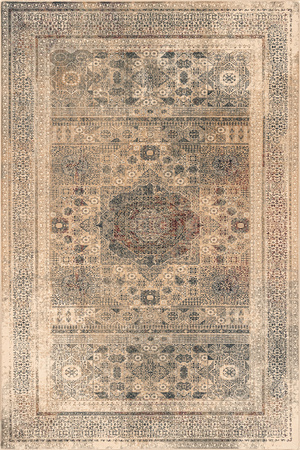 Dywan wełniany klasyczny do salonu Dywilan MAMLUK Krem Kwadrat OMEGA