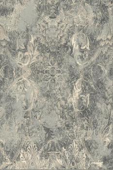 Dywan wełniany do salonu Agnella ZHEN Siwy Szary ISFAHAN