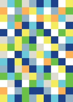 Dywan dziecięcy Agnella KOSTKI Ciemny Niebieski FUNKY