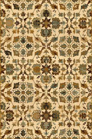 Dywan wełniany klasyczny do salonu Dywilan AMALFI Sepia OMEGA