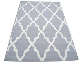 Dywan nowoczesny do salonu MARAKESZ Jasny Popiel LUNA