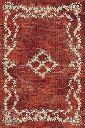 Dywan wełniany do salonu Agnella ROZO 1.0/8 Bordo Czerwony REGIUS
