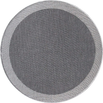 Dywan mata nowoczesny balkon, taras, patio CHEVRON Ciemno Szary Koło MIOVANI
