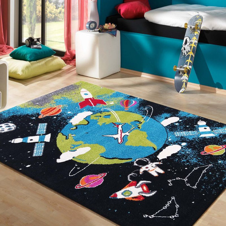 Dywan dziecięcy dla dzieci KOSMOS 120 Zielony BELLA Kids