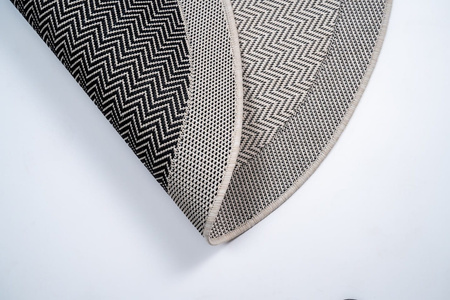 Dywan mata nowoczesny balkon, taras, patio CHEVRON Szary Koło MIOVANI