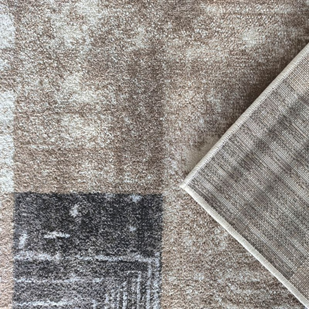 Dywan nowoczesny do salonu PARKETT 24 Brązowy PANAMERO