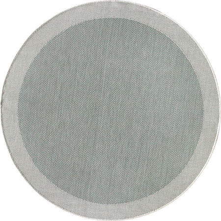 Dywan mata nowoczesny balkon, taras, patio CHEVRON Zielony Miętowy Koło MIOVANI