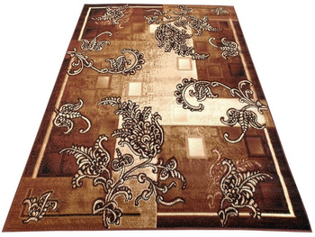 Dywan nowoczesny do salonu FLORA 230 Brązowy KATLA