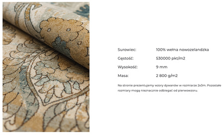 Dywan wełniany do salonu Dywilan DUKATO Rubin POLONIA