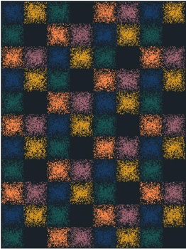 Dywan nowoczesny do salonu CHECKER Czarny DREAM