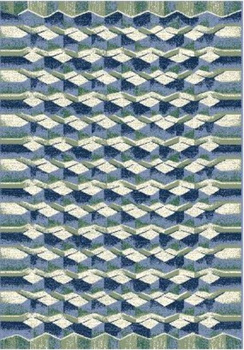 Dywan nowoczesny do salonu LIBI Niebieski ROCK