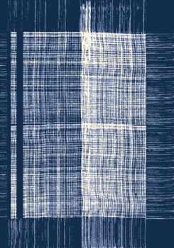 Dywan nowoczesny do salonu ASPE Ciemny Niebieski ROCK