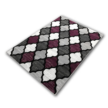 Dywan nowoczesny do salonu KONICZYNA Popielato Fioletowy ALFA NEW IDEA