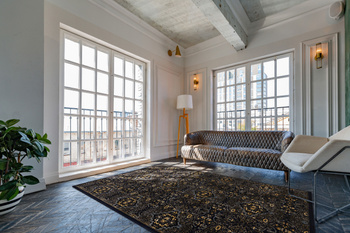 Dywan nowoczesny do salonu FD Agnella TESEO Granat Niebieski STANDARD