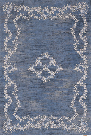Dywan wełniany do salonu Agnella ROZO 1.0/6 Niebieski REGIUS