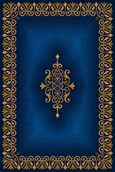 Dywan wełniany do salonu Agnella KAIRA Navy Granatowy TEMPO