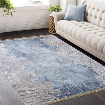 Dywan antypoślizgowy do salonu NIEBO Niebieski 108S HORECA NEW