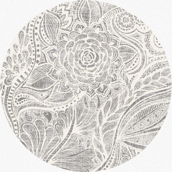 Dywan wełniany do salonu Agnella HEJK Polar White Koło AGNUS