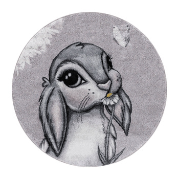 Dywan dziecięcy KRÓLICZEK RABBIT Różowy koło FANY
