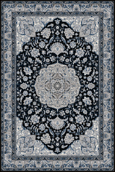 Dywan wełniany do salonu HATHOR Granatowy ISFAHAN