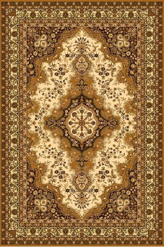 Dywan wełniany do salonu ALMAS Terakota ISFAHAN