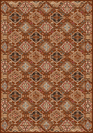 Dywan klasyczny do salonu FD Agnella INES Jasno Brązowy STANDARD