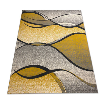 Dywan nowoczesny do salonu WSTĄŻKA Złoty ALFA NEW IDEA