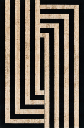 Dywan wełniany do salonu Agnella ART DECO II Czarny HOUSE LOVES