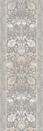 Dywan wełniany do salonu BROOKS Szary Chodnik NATURAL