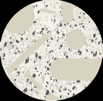 Dywan nowoczesny do salonu TERAZZO Len Koło LOFTY