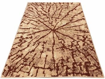 Dywan nowoczesny do salonu SŁOJE 777 Beżowy KATLA