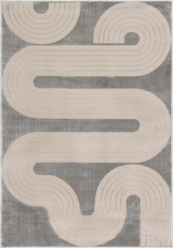 Dywan nowoczesny do salonu Agnella ROADS Popielaty Szary SOFT SHRINK