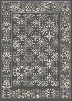 Dywan wełniany do salonu DELLO Antracytowy PLATINIUM