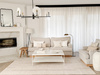Dywan wełniany do salonu Agnella BRUSH LINES Beżowy HOUSE LOVES