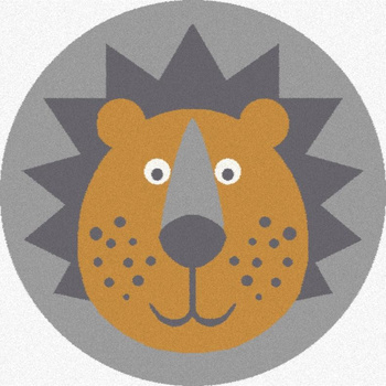 Dywan dziecięcy LION Popiel Koło KIDS