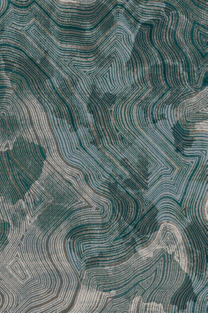 Dywan wełniany do salonu Agnella LORIQ Taupe Zielony Beżowy BALLATA