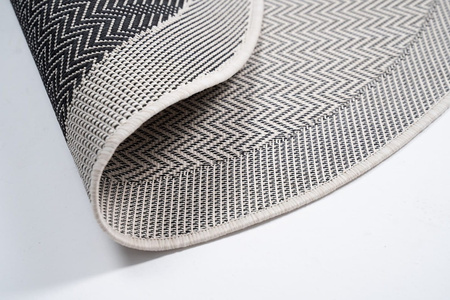Dywan mata nowoczesny balkon, taras, patio CHEVRON Szary Koło MIOVANI