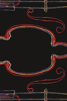 Dywan wełniany do salonu Agnella KAPELA Czarny FOLK