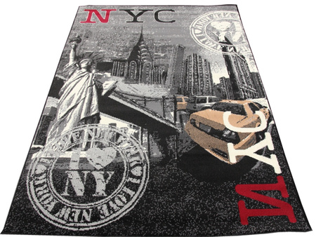 Dywan młodzieżowy NEW YORK EMPIRE Czarny CITY