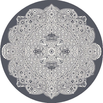 Dywan klasyczny do salonu VIRO Antracyt Koło SOFT SHRINK