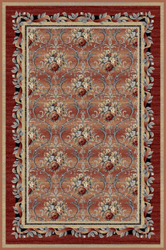 Dywan wełniany do salonu REJA Russet Czerwony TEMPO