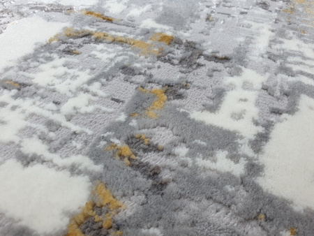 Dywan nowoczesny do salonu CEGIEŁKI Szary Żółty 070 TEKSAS