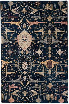 Dywan wełniany do salonu Dywilan PERSEJ Navy POLONIA