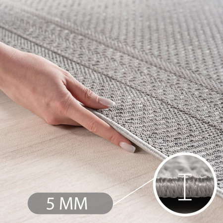 Dywan mata nowoczesny balkon, taras, patio RAMOS Szary DESERT