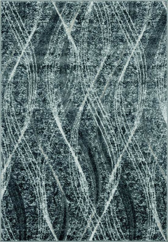 Dywan nowoczesny do salonu FALAS Stalowy METEO