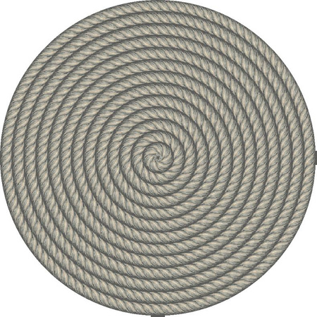 Dywan wełniany do salonu CANTEK Popiel Szary Koło ISFAHAN